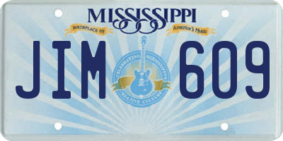 MS license plate JIM609
