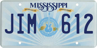 MS license plate JIM612