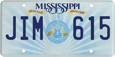 MS license plate JIM615