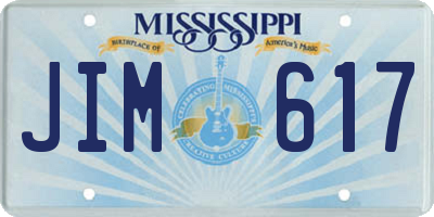 MS license plate JIM617