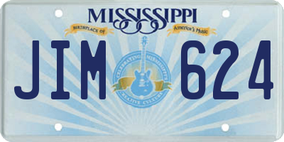MS license plate JIM624