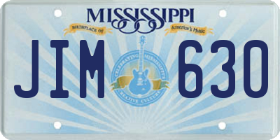 MS license plate JIM630