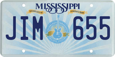 MS license plate JIM655