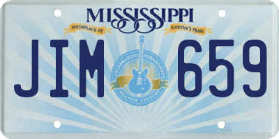 MS license plate JIM659