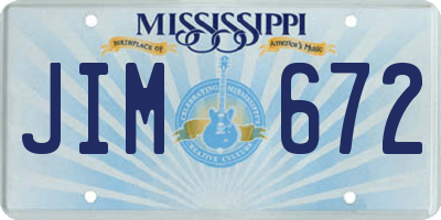 MS license plate JIM672