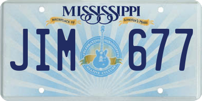 MS license plate JIM677