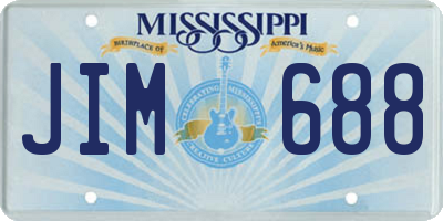 MS license plate JIM688