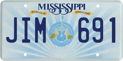 MS license plate JIM691