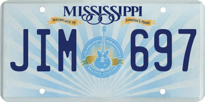 MS license plate JIM697
