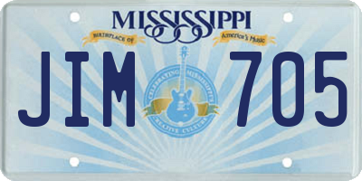 MS license plate JIM705