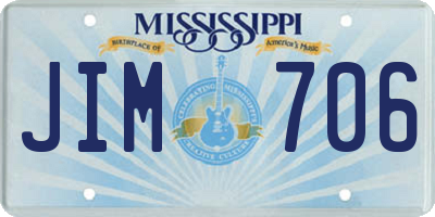 MS license plate JIM706