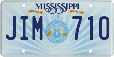 MS license plate JIM710