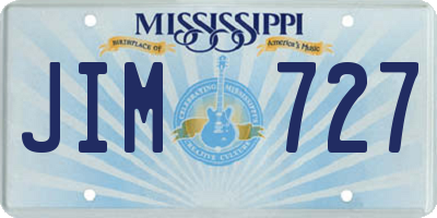 MS license plate JIM727