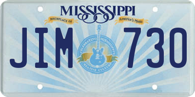 MS license plate JIM730
