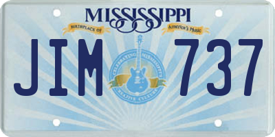 MS license plate JIM737