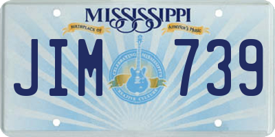 MS license plate JIM739