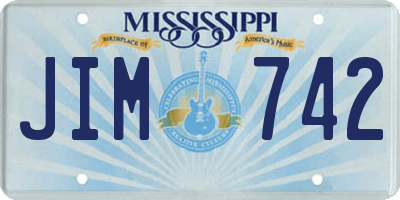 MS license plate JIM742