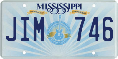 MS license plate JIM746