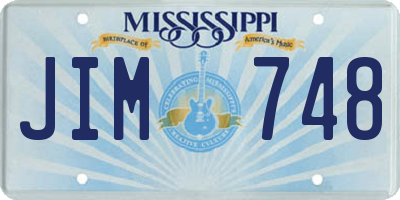 MS license plate JIM748