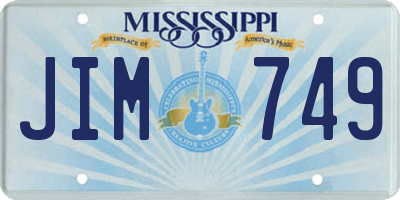 MS license plate JIM749