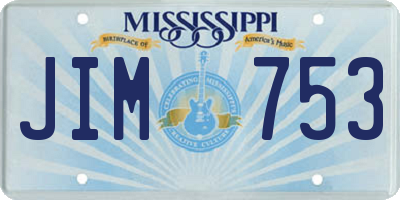 MS license plate JIM753