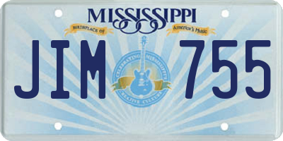 MS license plate JIM755