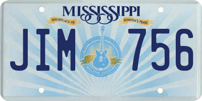 MS license plate JIM756