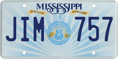MS license plate JIM757