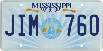 MS license plate JIM760