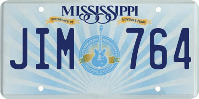 MS license plate JIM764