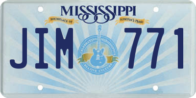 MS license plate JIM771