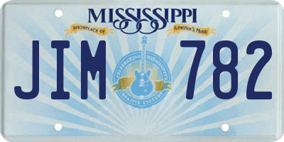 MS license plate JIM782