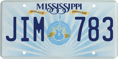 MS license plate JIM783