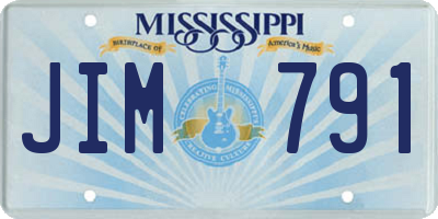 MS license plate JIM791