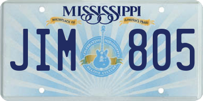 MS license plate JIM805