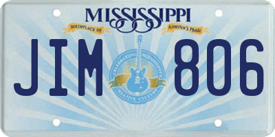 MS license plate JIM806