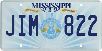 MS license plate JIM822