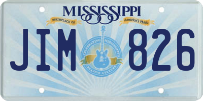 MS license plate JIM826
