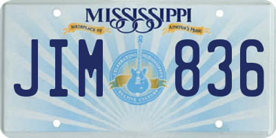 MS license plate JIM836