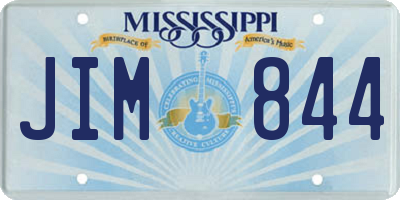 MS license plate JIM844