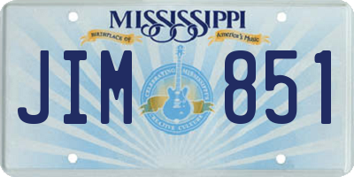 MS license plate JIM851