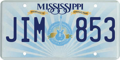MS license plate JIM853