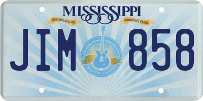 MS license plate JIM858