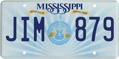 MS license plate JIM879
