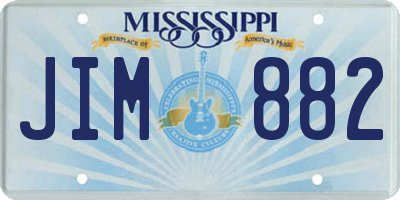 MS license plate JIM882