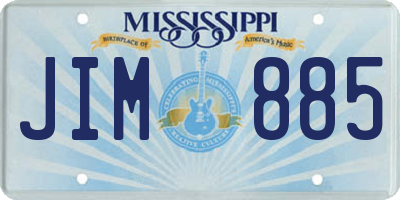 MS license plate JIM885