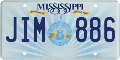 MS license plate JIM886