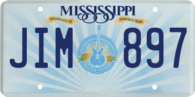 MS license plate JIM897