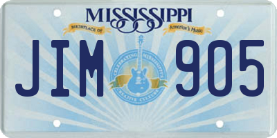 MS license plate JIM905