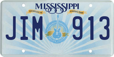 MS license plate JIM913